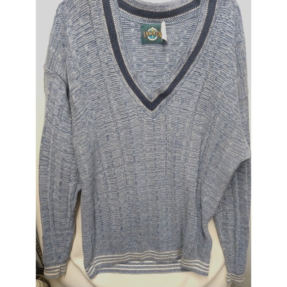 Jantzen Other - Men's JANTZEN Preppy Sweater‎ BLUE V NECK - XL Tall
